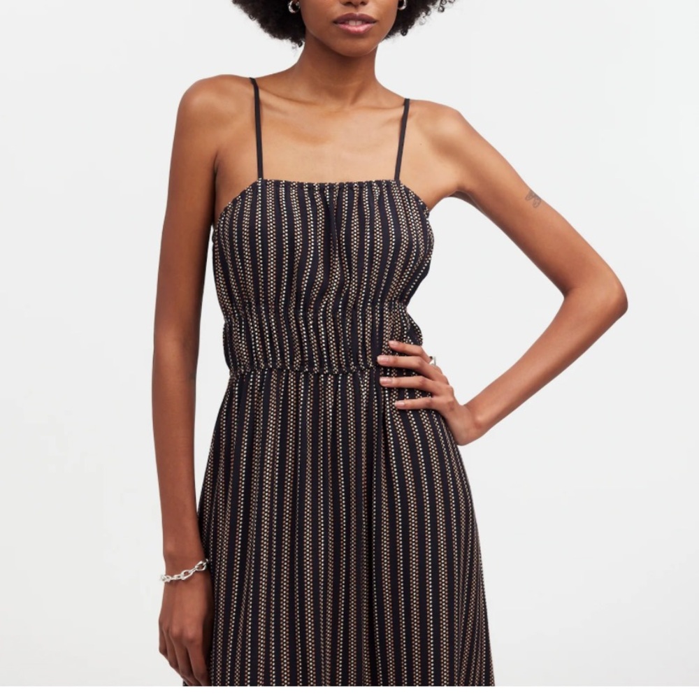Madewell Multi Striped Spaghetti Strap Dress